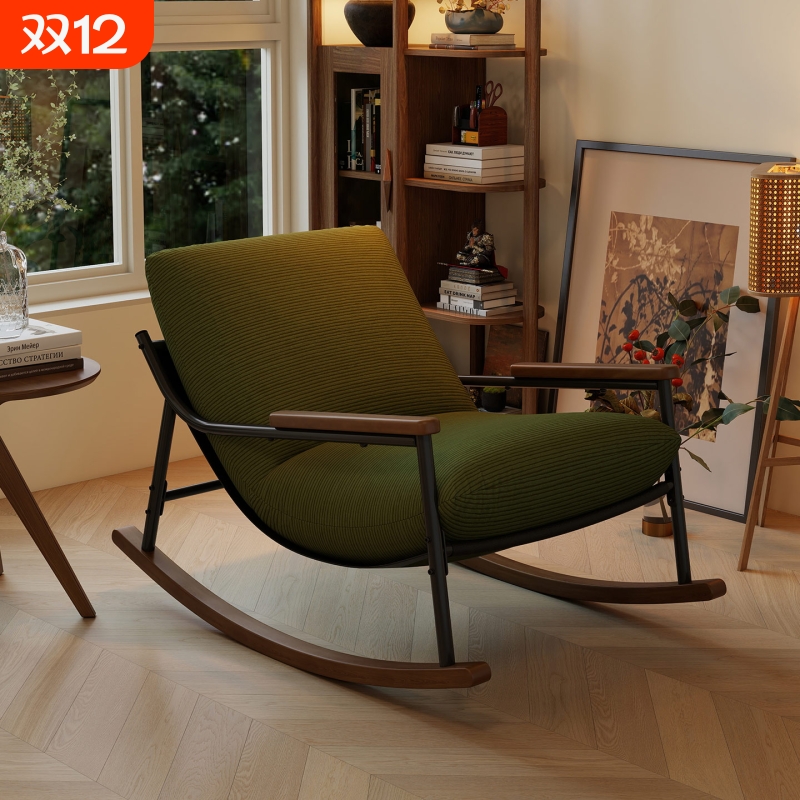 摇摇椅复古风客厅单人沙发椅成人躺椅懒人沙发阳台休闲摇椅逍遥椅