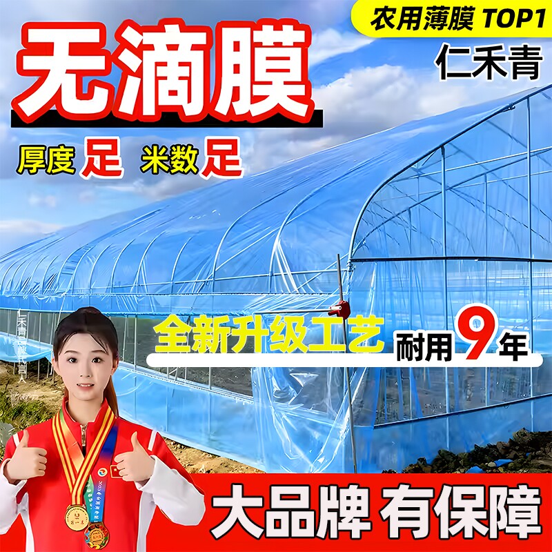 大棚塑料膜蓝色无滴膜加厚大棚膜农膜抗老化透明加厚蔬菜种植专用