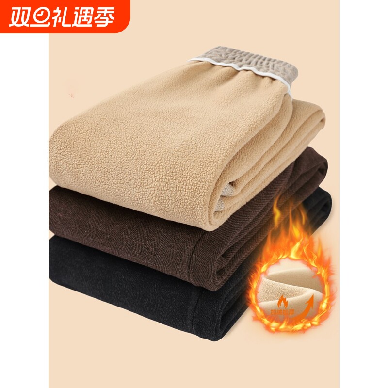 洋气妈妈裤子秋冬季毛呢长裤中年冬装女裤阔腿裤中老年小个子女装