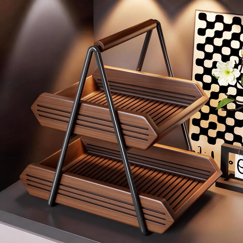 实木钥匙收纳入户玄关首饰展示挂架鞋柜摆件桌面置物架眼镜放置架