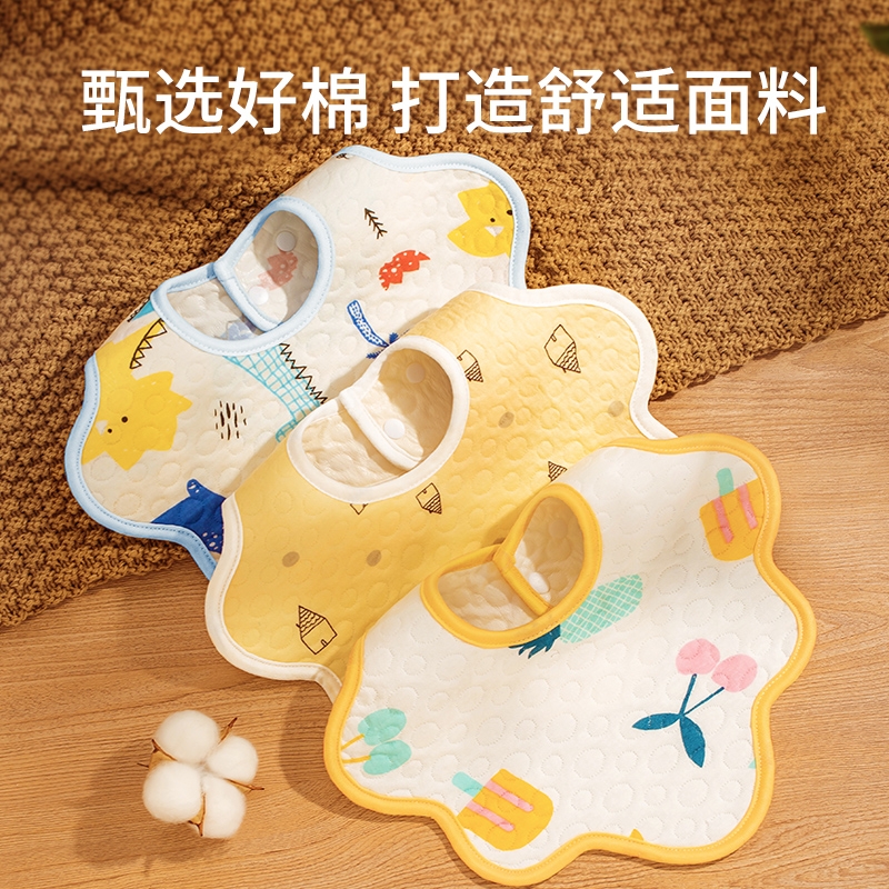 口水巾婴儿围嘴夏季防水男女宝宝围兜纯棉纱布新生的儿防吐奶垫巾