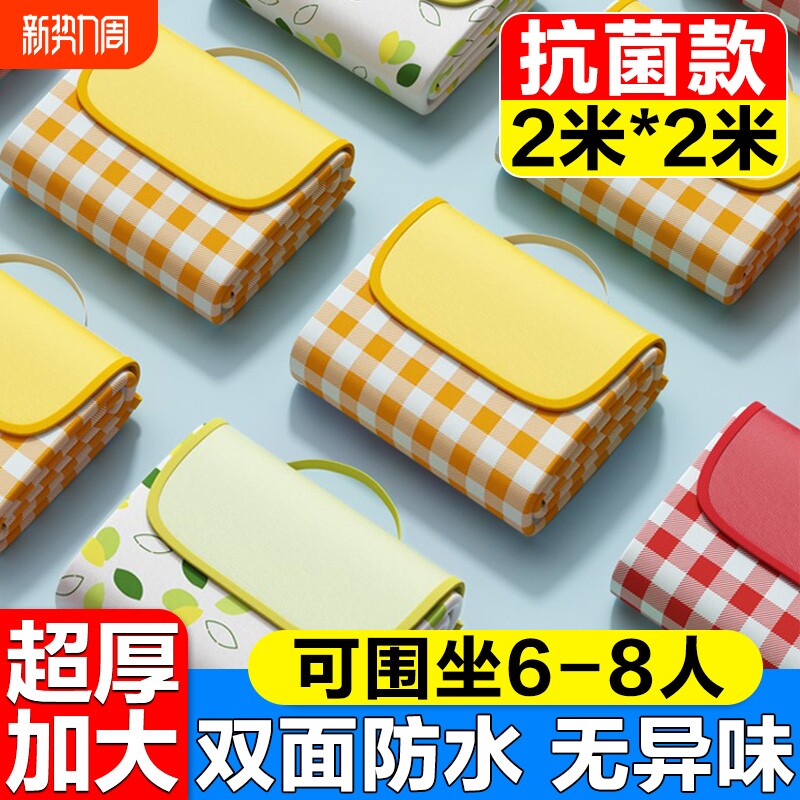 野餐垫便携加厚户外露营地垫春游坐垫防水草坪垫子铝膜防潮垫