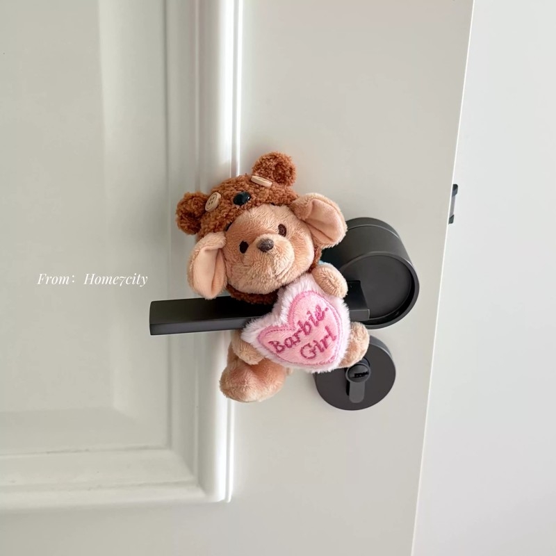 可爱小豆门把手装饰玩偶儿童房门把手套软萌挂饰新家装扮小礼物