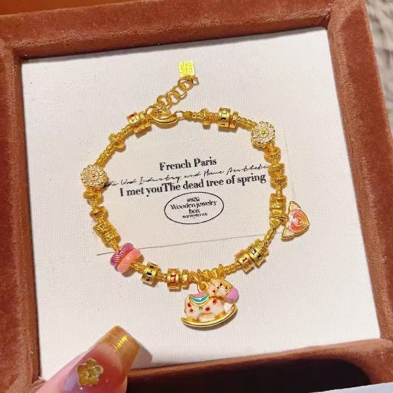 木马拉布布盘缠手链女款