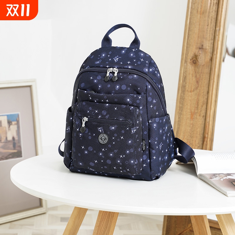 菲都狄都新款女士电脑防水双肩包