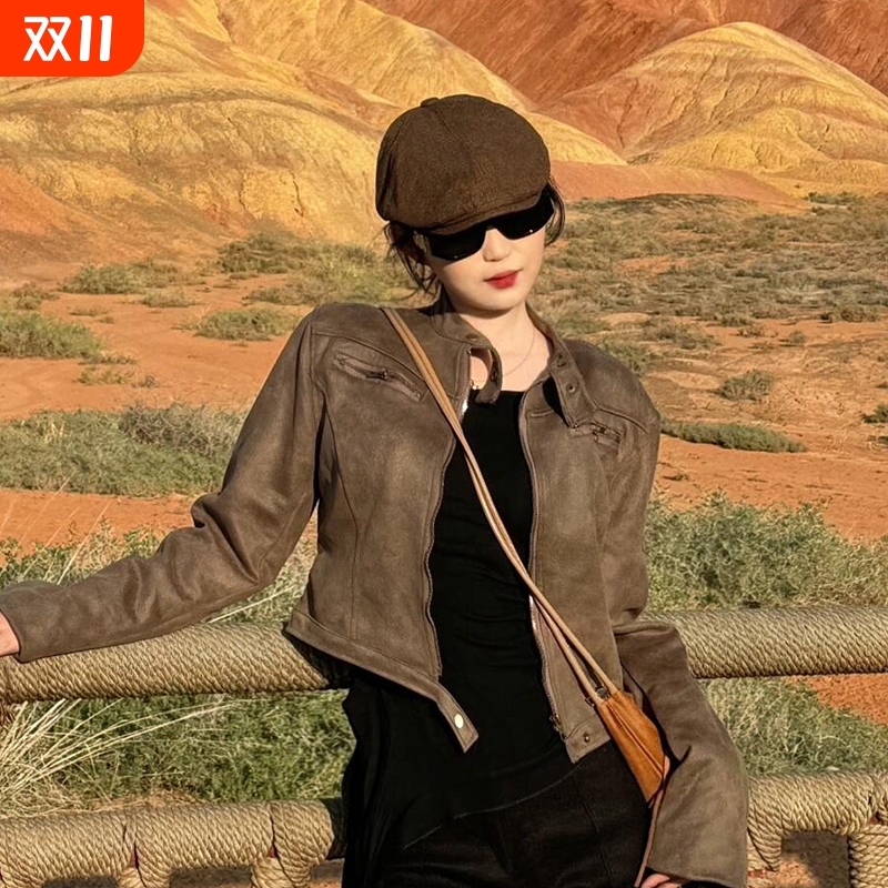 贝雷帽子女秋冬季2025新款时尚百搭棉麻休闲运动复古咖色鸭舌帽潮