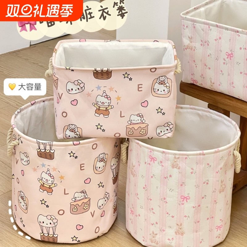 卡通布艺脏衣篓可折叠浴室大容量脏衣收纳筐居家便携式手提洗衣篮