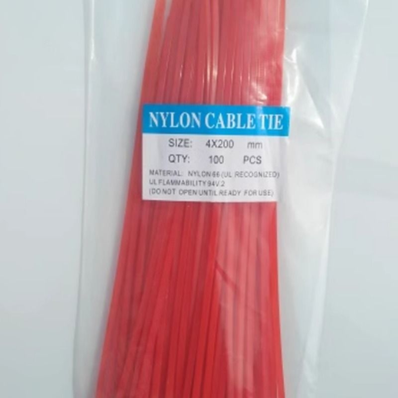 彩色扎带5*200mm宽度4.8mm红黄蓝绿尼龙扎带自锁式