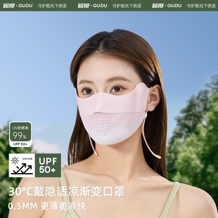 防晒口罩女高颜值透气薄无痕护眼角医美术后遮阳全脸面罩夏日旅游