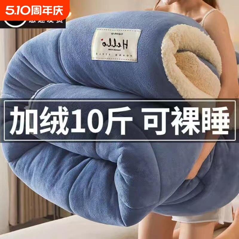 牛奶羊羔绒毛毯加厚保暖冬季被子午睡沙发盖毯被芯棉被冬被双面
