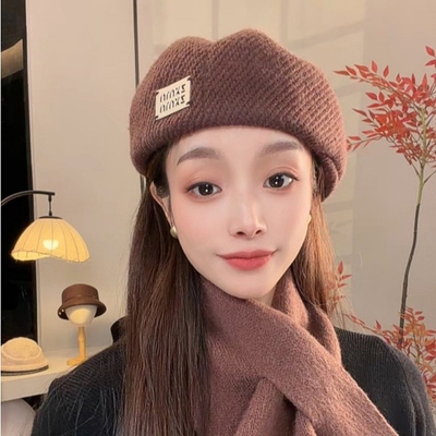 韩版贝雷帽秋冬新款一帽三戴