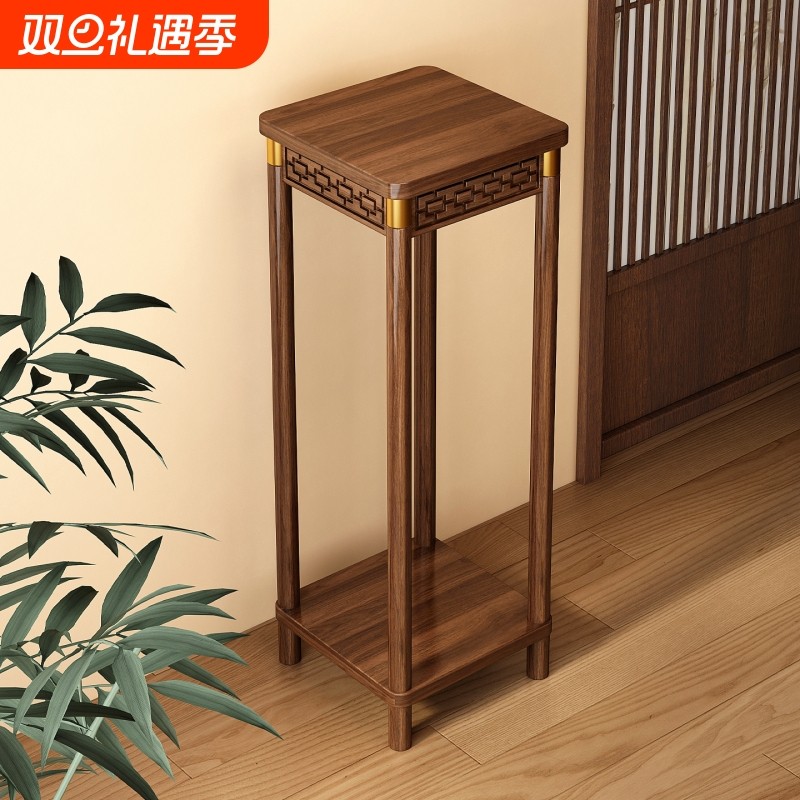 全实木花架子客厅落地式置物架阳台多层花台室内花盆景植物摆放架