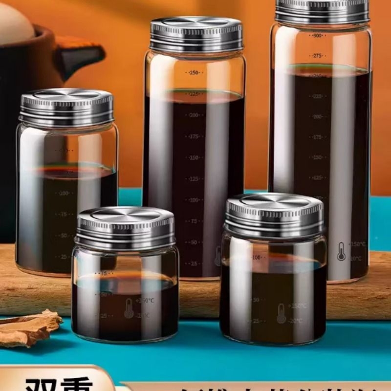 中药分装瓶食品级可加热玻璃密封罐刻度便携装药液储存杯空瓶容器