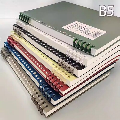 B5活页本可拆卸不硌手笔记本本子简约线圈初中生专用高中生考公加厚练习纸工作记录考研横线扣环a5记事本文具