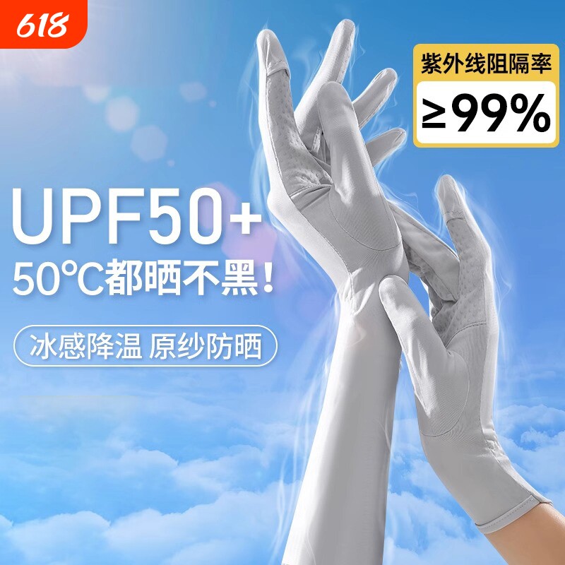 防晒手套女防紫外线专用露指冰丝夏季骑行自行车防滑专业触屏冰感