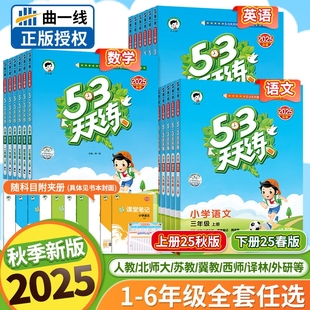 2025春/秋版53天天练一二三四五六年级上册下册语文数学英语人教版北师大西师外研同步练习册小儿郎测评卷小学教辅5.3