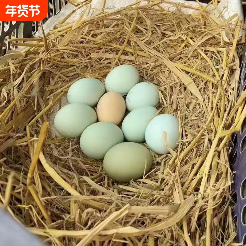 九华山顺丰30枚混装绿壳正宗土鸡蛋散养儿童孕妇新鲜30枚草鸡蛋