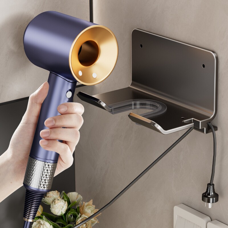 酒店宾馆防盗吹风机支架浴室电吹风收纳架卫生间壁挂吹风机置物架