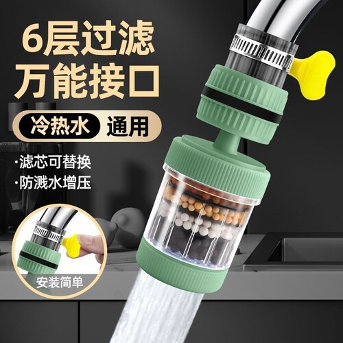 万能接口可拆洗水龙头防溅过滤器