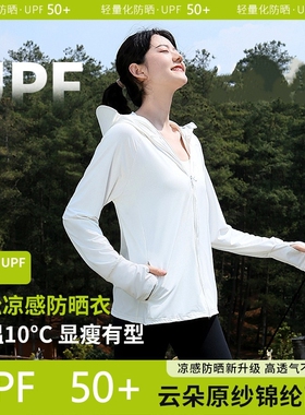 冰丝防晒衣女款2026夏季透气防紫外线防晒服外套帽檐轻薄速干白色