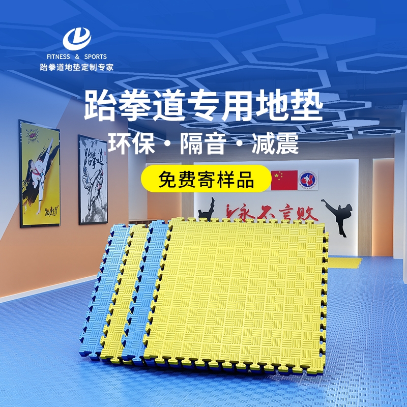 跆拳道地垫健身房隔音减震垫子加厚家用武术1米泡沫方形高密度