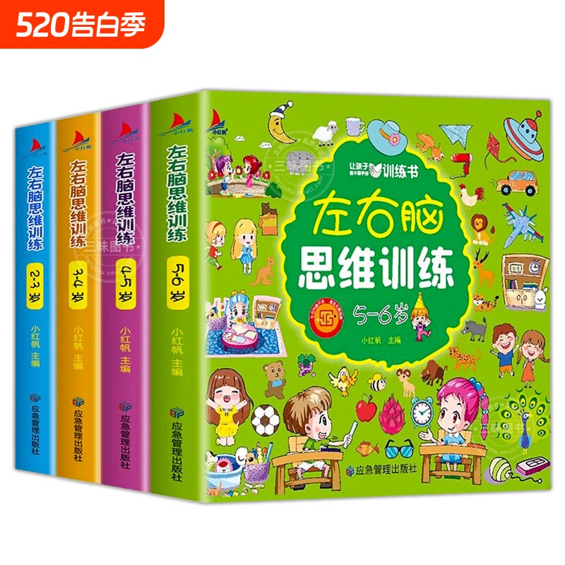 左右脑思维训练2岁全套幼儿园3-4—5-6幼儿全脑开发智力开发专