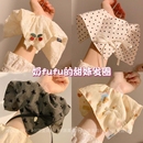 法式 复古甜美方巾大肠发圈女高级感超大号马尾头绳发饰头饰 文艺