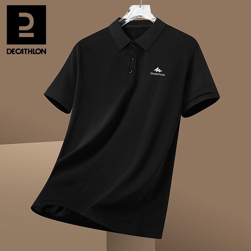 迪卡侬速干短袖POLO衫男士夏季运动透气吸汗翻领休闲百搭t恤动漫