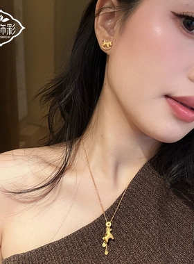 马上有钱金币项链女本命年