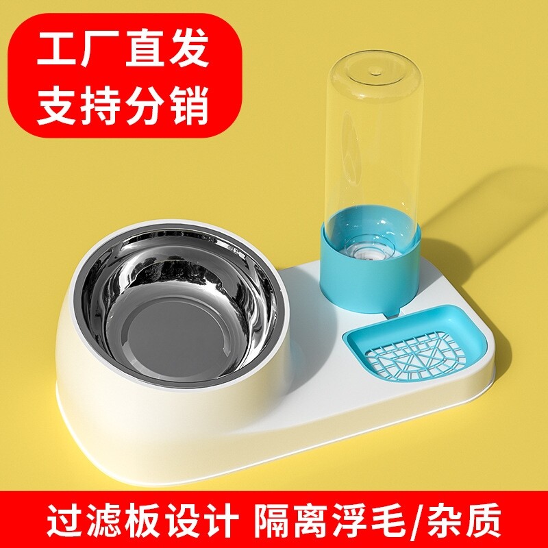 自动喂食饮水器干湿一体两用碗猫狗喂水碗食盆宠物用品自动饮水器