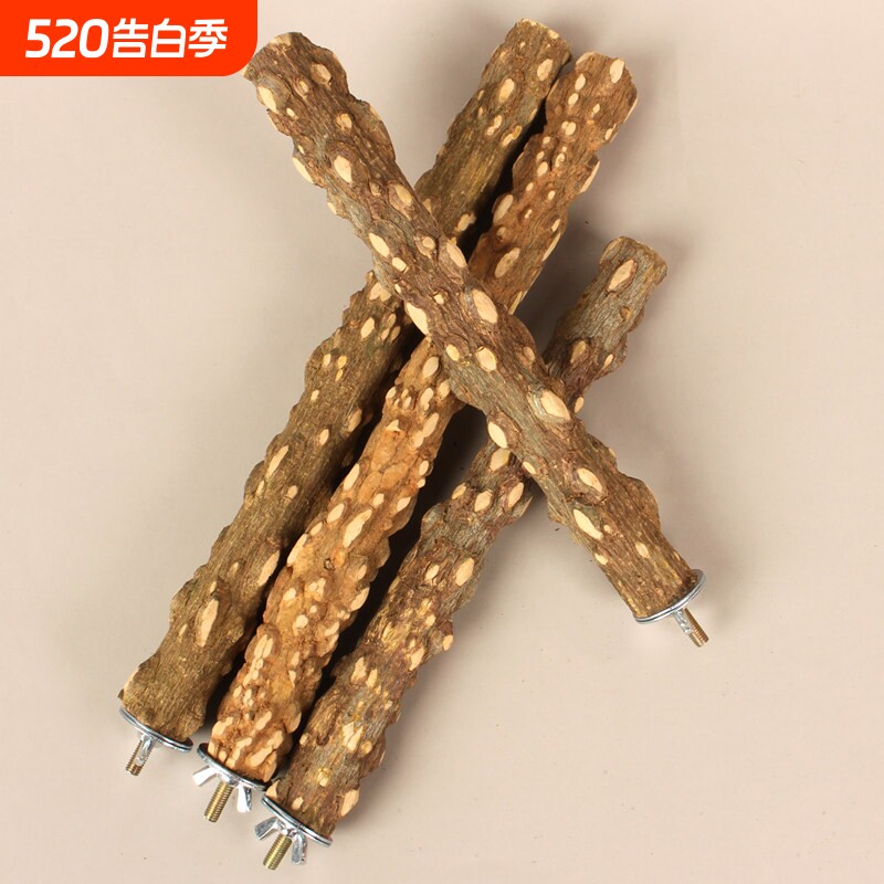 鹦鹉花椒木站杆八哥站架虎皮站台啃咬解闷自嗨玩具磨爪棒树枝用品