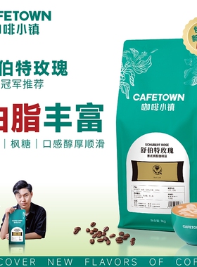 咖啡小镇舒伯特玫瑰意式拼配咖啡豆烘焙咖啡粉浓缩无酸深度摩卡壶