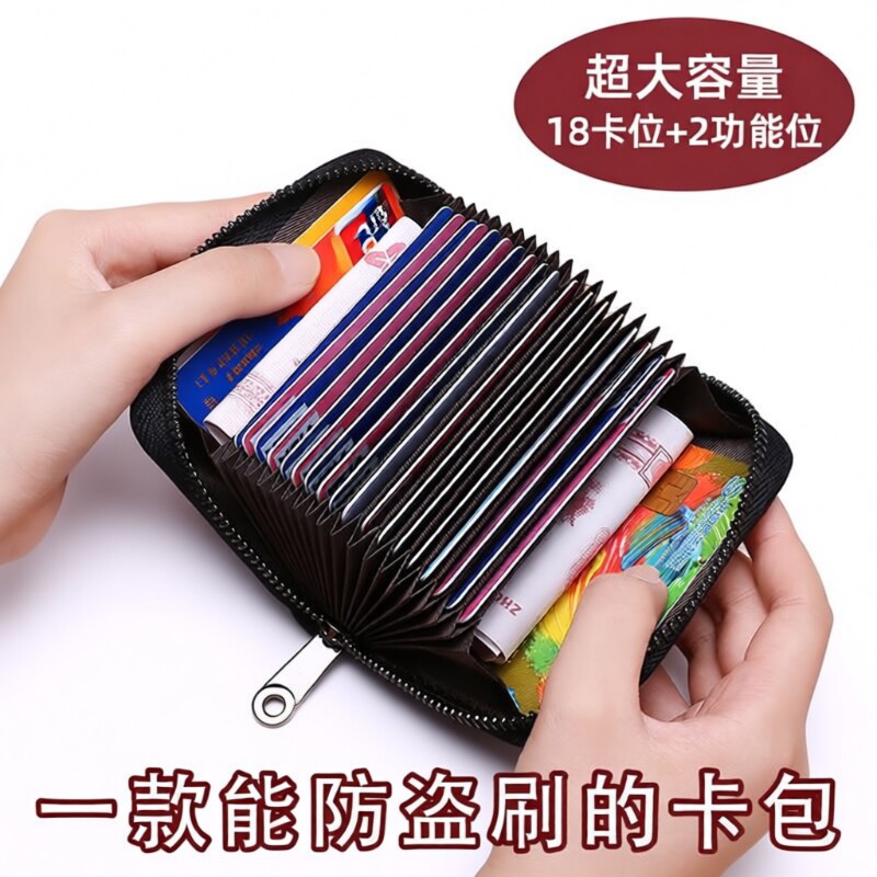 卡包男防消磁防盗刷卡套女多卡位卡夹证件卡片包驾驶证大容量轻薄