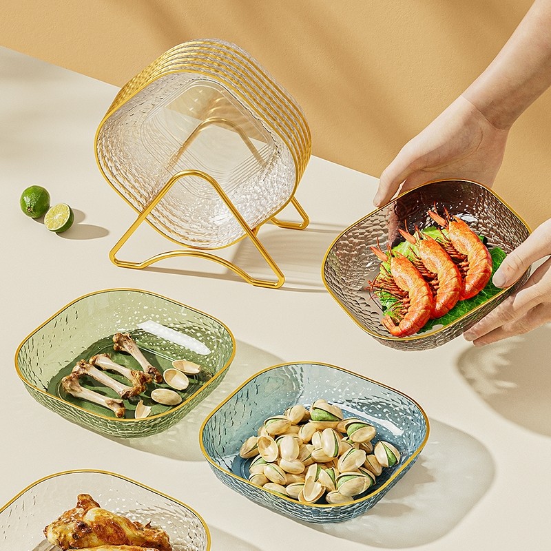 吐骨碟家用食品级垃圾盘碟高端新款吐骨头盘碟骨碟渣盘水果盘收纳