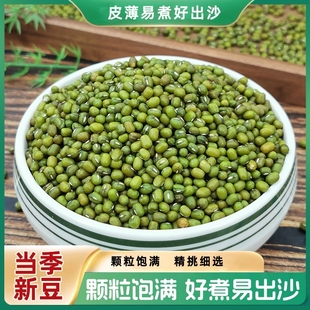 东北绿豆农家薄皮新货易沙易煮绿小豆颗粒饱满粗粮小包装 可发芽豆