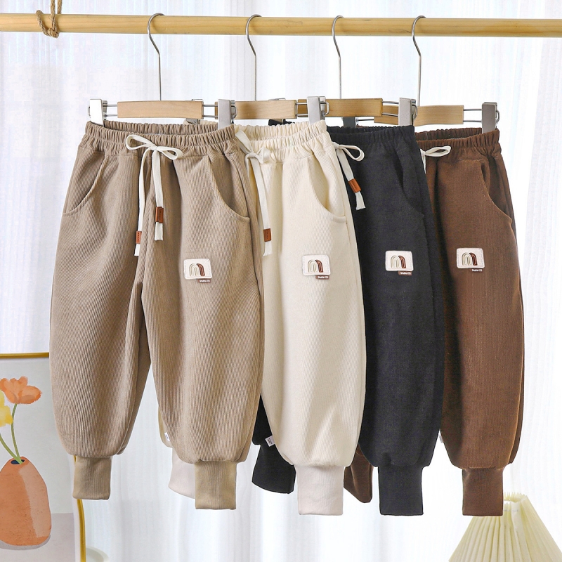 新款卫裤儿童灯芯绒裤男童休闲裤