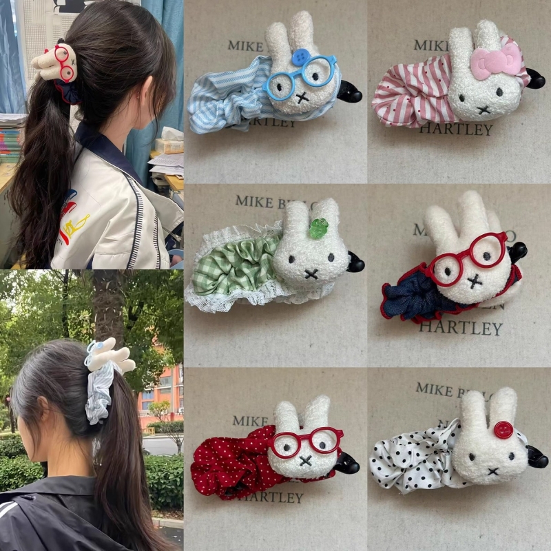 可爱米菲兔香蕉夹套装高颅顶头饰少女韩系毛绒发夹甜美百搭发饰