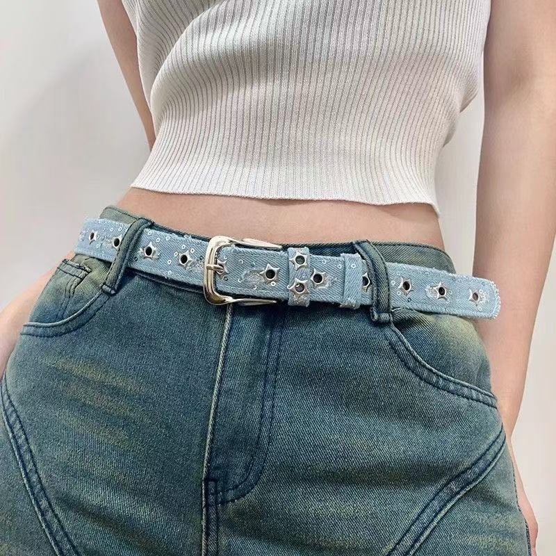 牛仔帆布腰带女款配牛仔裤装饰短裙子皮带2025设计感小众y2k铆