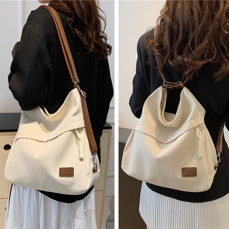 一包新款托特包帆布包背包女2025三用双肩单肩斜挎通勤大容量学生