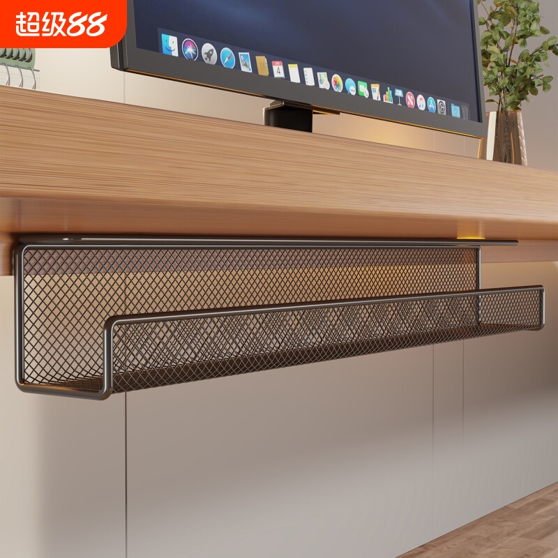 桌下理线架免打孔电源线整理图片