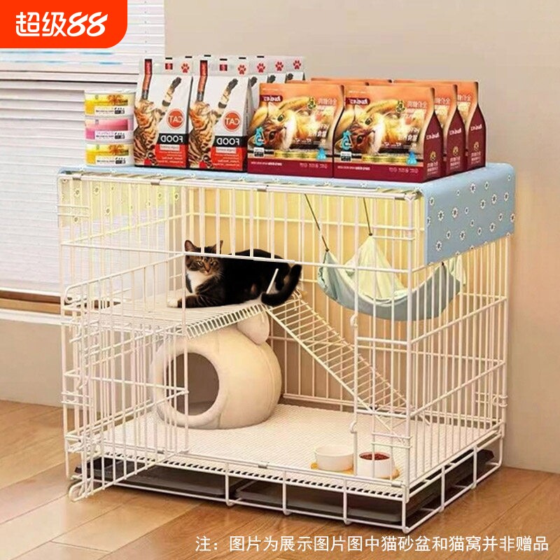 猫笼子双层室内家用带厕所超大自由空间猫别墅猫窝猫舍屋免安装图片
