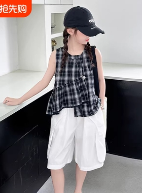 女童短裤夏季工装2026新款儿童休闲五分裤大童韩系白色中裤子夏装