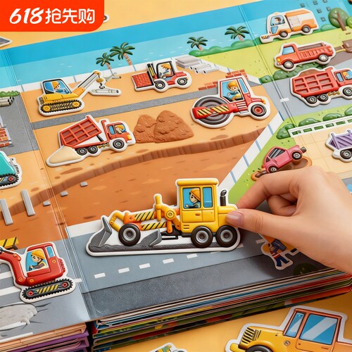 儿童磁力贴纸趣味磁吸贴画安静书