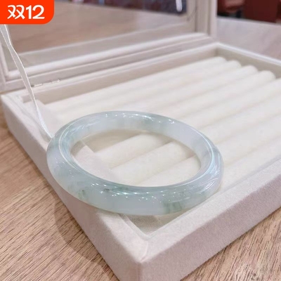 新疆仿天山山脉翡翠天山翠手镯少女琉璃镯子冰种春绿圆条飘花叮当