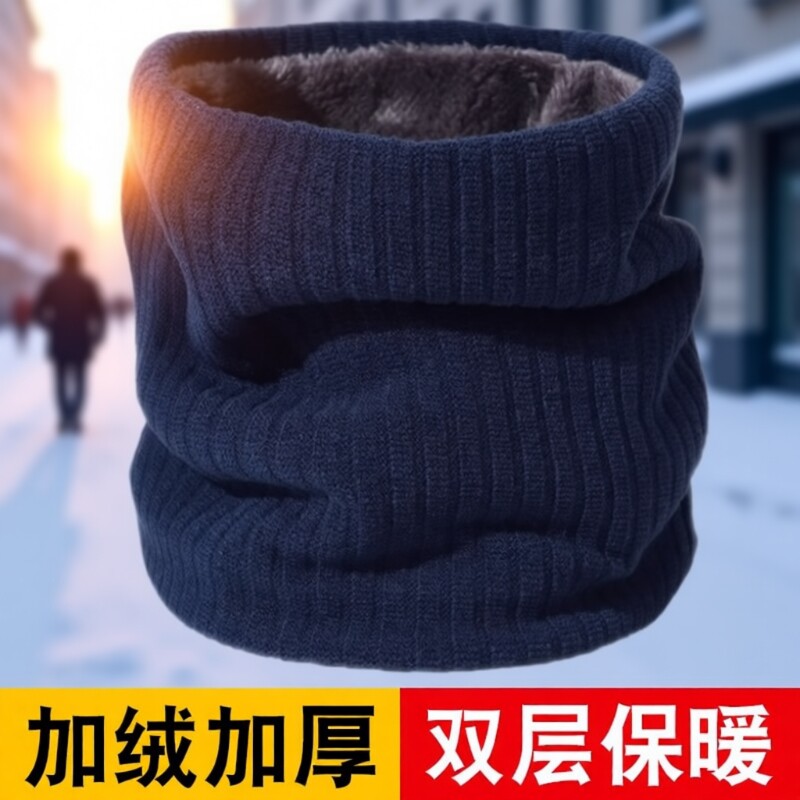 围脖男冬季韩版百搭防风防寒围巾潮户外保暖加厚护颈男士脖套骑行