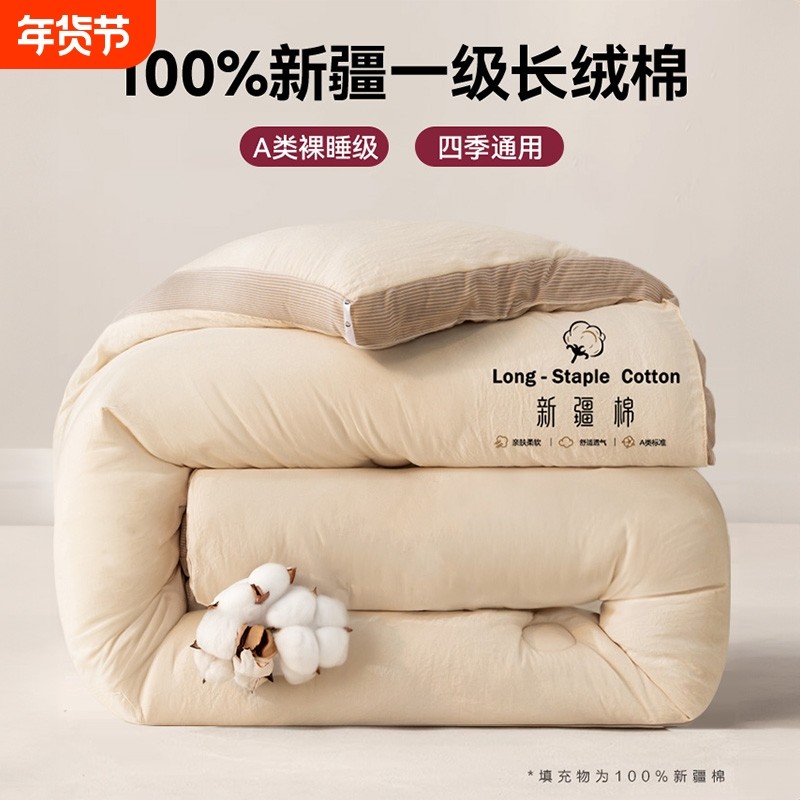 冬被新疆纯棉花被子被芯秋冬天棉被棉絮冬季加厚保暖单人春秋被褥,床上用品,棉花被,淘宝优惠券,粉丝福利购,淘宝优惠卷