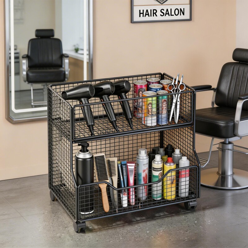 发廊美容美发工具手推车烫染可移动收纳置物架专用理发店小推车