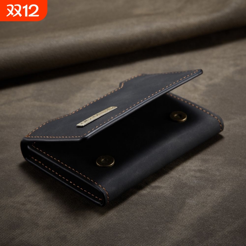 2025新款搭扣迷你卡包短款男士大容量多卡位商务轻薄防盗刷钱包