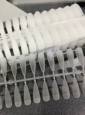 烨林美甲免刻磨短梯形指甲片贴片延长塑形穿戴甲片美甲店专用工具