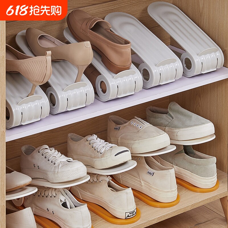 鞋子鞋柜收纳神器省空间简易宿舍放鞋专用的鞋盒折叠塑料存放鞋架